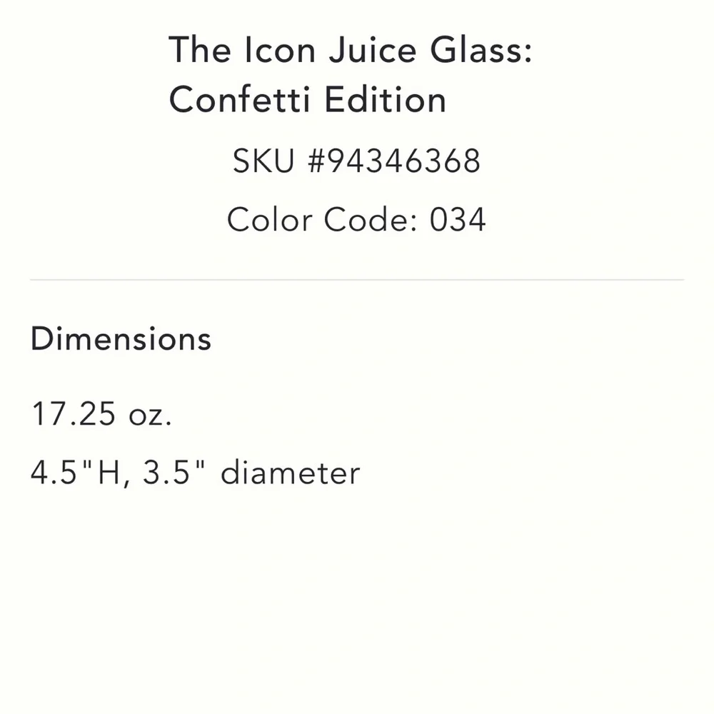 Anthropologie Confetti Icon Juice Glass Bunny Rabbit Easter Spring NWT - Picture 7 of 8